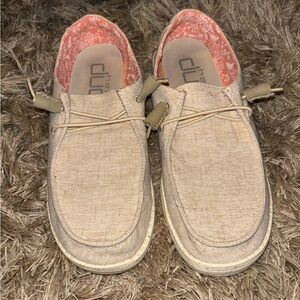 Hey Dude Women's Wendy Chambray Shoe - White Nut